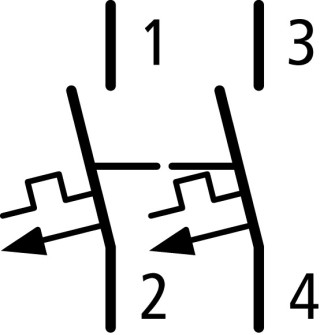 Автоматический выключатель 6А, кривая отключения C, 2 полюса, откл. способность 15 кА