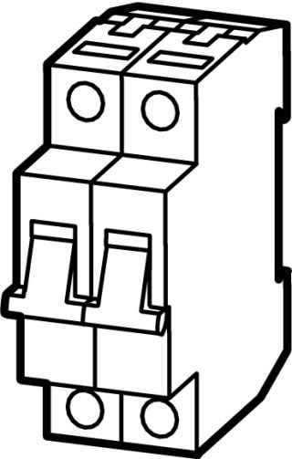 Автоматический выключатель 0,5А, кривая отключения D, 2 полюса, откл. способность 15 кА