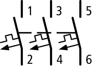 Автоматический выключатель 63А, кривая отключения В, 3 полюса, откл. способность 15 кА