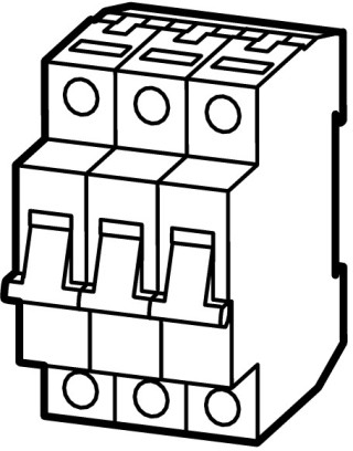 Автоматический выключатель 0,5А, кривая отключения C, 3 полюса, откл. способность 15 кА