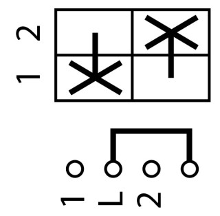 Ступенчатый переключатель, 2р , Ie = 12A , Пол. 1-2 , 45 °, переднее крепление в отверстия 22мм