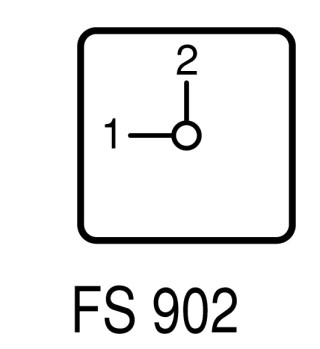 Выключатель, 1P , Ie = 12A , Пол. 1-2 , 90 °, заднее крепление