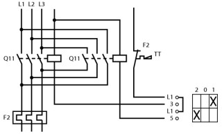 Переключатель управления , 2S, Ie = 12A, Пол. 2 > 0 <1 , 45 ° , переднее крепление в отверстия 22мм