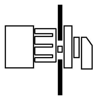 Переключатель управления , 2S, Ie = 12A, Пол. 2 > 0 <1 , 45 ° , переднее крепление в отверстия 22мм