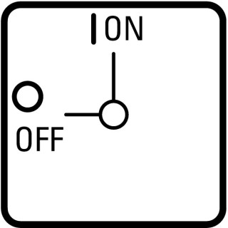 Главный выключатель 3P + N , Ie = 12A , красно-желтая ручка , 0-1, 90 °, переднее крепление