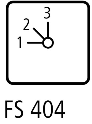 Ступенчатый переключатель, 1P , Ie = 12A , Пол. 1-3 , 45 °, переднее крепление в отверстия 22мм