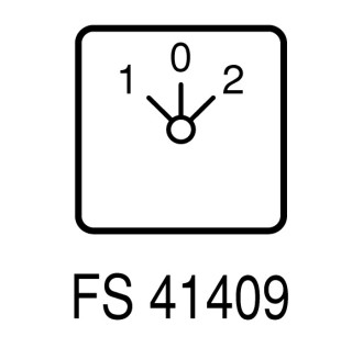 Переключатель управления , 4P, Ie = 12A , Пол. START> 2-0-1 < START , 45 °   , переднее крепление