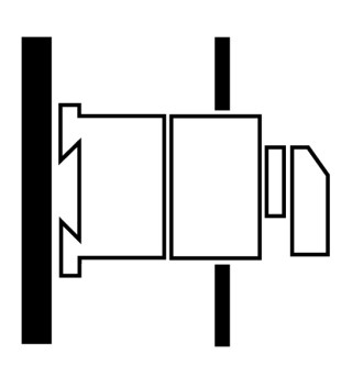 Выключатель, 1P , Ie = 12A , Пол. 2-0-1 , 45 °,  45x45 мм , модульное исполнение