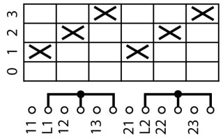 Ступенчатый переключатель, 2р , Ie = 12A , Пол. 0-3 , 45 °, переднее крепление