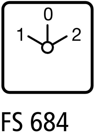 Переключатель полюсов , 3P , Ie = 12A, Пол. 1-0-2 , 45 °,