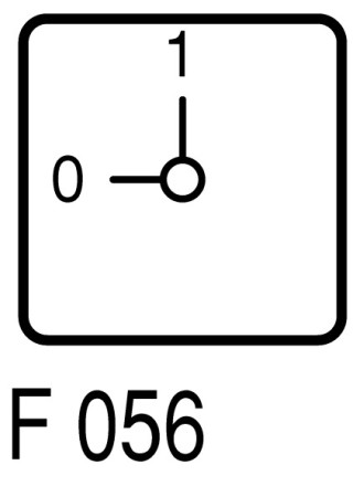 Выключатель , 3P , Iu = 10A, 0-1 Пол. , 90 °,  30x30mm , переднее крепление в отверстие 22мм