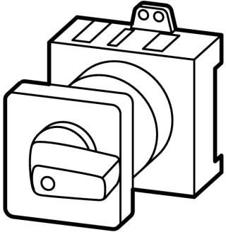 Переключатель режимов, 1P , Ie = 12A , Пол. 2-0-1 , 45 °,  48х48 мм , заднее крепление