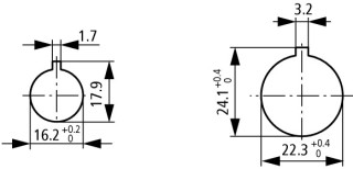 Ступенчатый переключатель, 1P , Iu = 10A, Пол. 0-1-2 , 45 °,  30x30mm , переднее крепление в отверстие 22мм