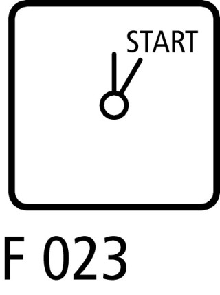 Переключатель управления , 1P , Ie = 12A , Пол. I < START , 45 °, 48х48 мм , переднее крепление в отверстие 22мм