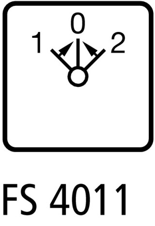 Переключатель полюсов, 1P , Ie = 12A, Пол. 2 > 0 <1 , 45 °, 48х48 мм , переднее крепление