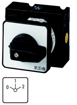 Многоскоростной переключатель, 3P, Ie = 25A , Пол. 0-1-2 , 45 °,  48х48 мм , переднее крепление