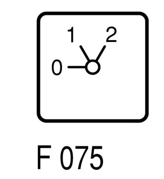 Ступенчатый переключатель, 3P , Iu = 10A, 0-2 Пол. , 45 °,  30x30mm , переднее крепление в отверстие 22мм