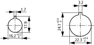 Ступенчатый переключатель, 3P , Iu = 10A, 1-4 Пол. , 45 °,  30x30mm , переднее крепление в отверстие 22мм