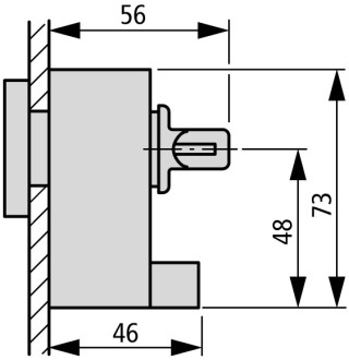 Переключатель управления +  4P, Ie = 12A, FS- HAND-AUTO 0 < START , 45 °, 48х48 мм, заднее крепление