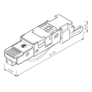 Матрица USB IE-PS-RJ45-FH-BK-A