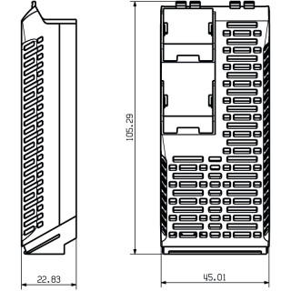 Корпуса для электроники CH20M45 S 2PSC/3SC BK 2010