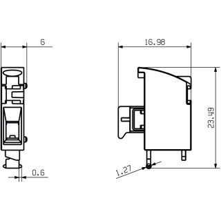 Клемма печатной платы LHZ-SMT R 1.5SN BK BX