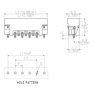 Штекерный соединитель печат SL 5.08HC/14/180LF 3.2SN OR BX