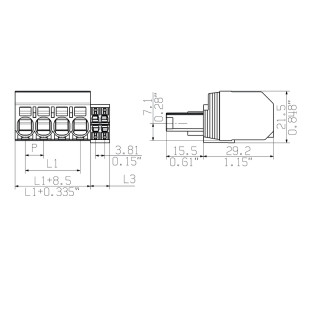 Штекерный соединитель печат BVF 7.62HP/02/180 BCF/08R SN BK BX