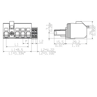 Штекерный соединитель печат BVF 7.62HP/03/180MSF2 BCF/08R SN BK BX