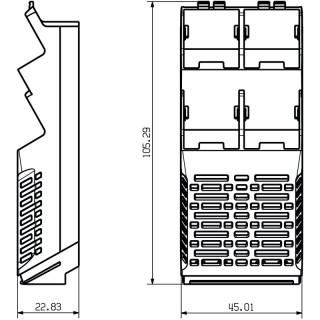 Корпус бл. управл. CH20M45 S 2PSC/2PSC GGY 2019