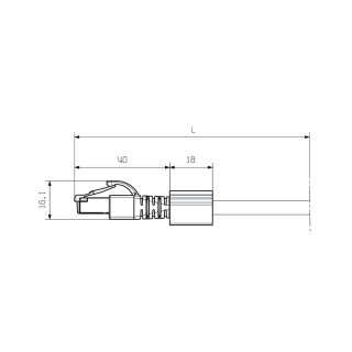 Готовый кабель данных IE-C6FP8LR0002M40M40-R