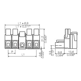 Штекерный соединитель печат BLZ 7.62IT/03/180MF3 SN BK BX