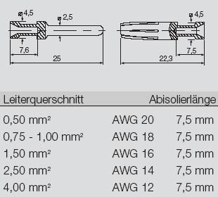 Штекерный соединитель печат HDC-C-HE-SM0.75-1.00AG