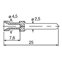 Штекерный соединитель печат HDC-C-HE-SM0.75-1.00AG