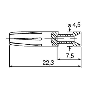 Штекерный соединитель печат HDC-C-HE-BM0.75-1.00AG