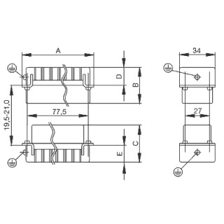 Промышленный разъём HDC HE 16 MC