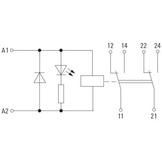 Реле безопасности RCIKIT 24VDC 2CO LD/FG