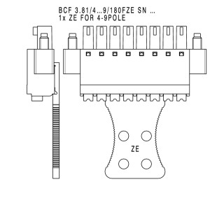 Штекерный соединитель печат BCF 3.81/12/180FZE SN BK BX