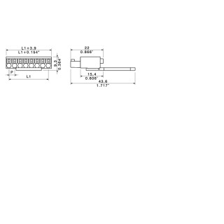 Штекерный соединитель печат BCF 3.81/16/180ZE SN OR BX