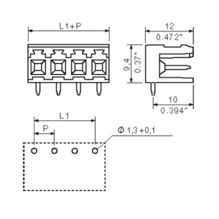 Штекерный соединитель печат SLA 02/90 3.2SN OR BX