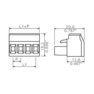 Штекерный соединитель печат BLA 03 SN OR BX PRT