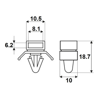 Соединитель кабеля CBH 8.1/6.2 NATUR