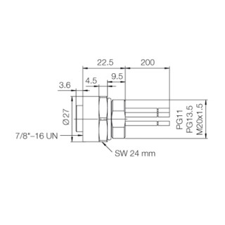 Гнездо произвольной сборки| SAIE-7/8B-3-0.2U-PG11