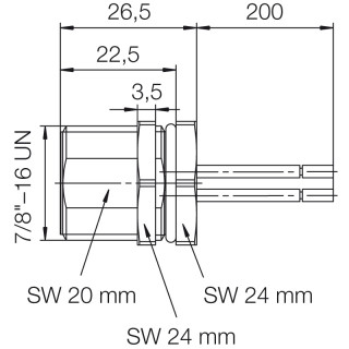 Гнездо произвольной сборки| SAIE-7/8S-4-0.2U-H