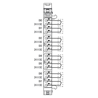 Штекерный соединитель печат UR20-8DI-P-2W