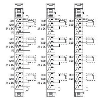 Штекерный соединитель печат UR20-4DO-P