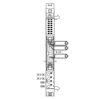 Штекерный соединитель печат UR20-8AI-I-PLC-INT