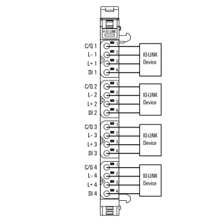 Штекерный соединитель печат UR20-4COM-IO-LINK