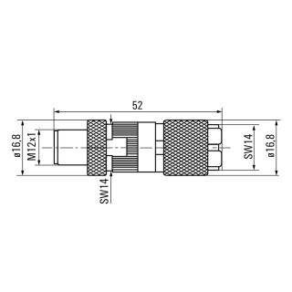 Матрица USB IE-PS-M12X-P-FH