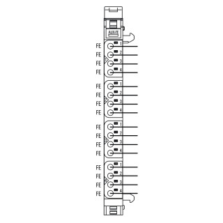 Field bus, decentralised pe UR20-16AUX-FE